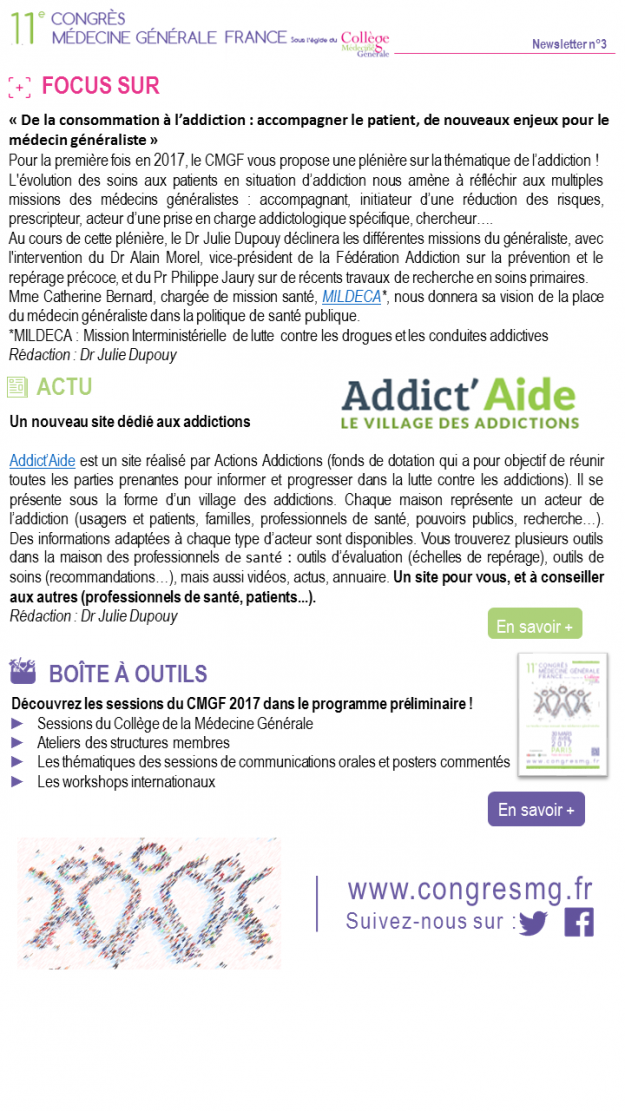 De la consommation à l'addiction - CMGF 2017