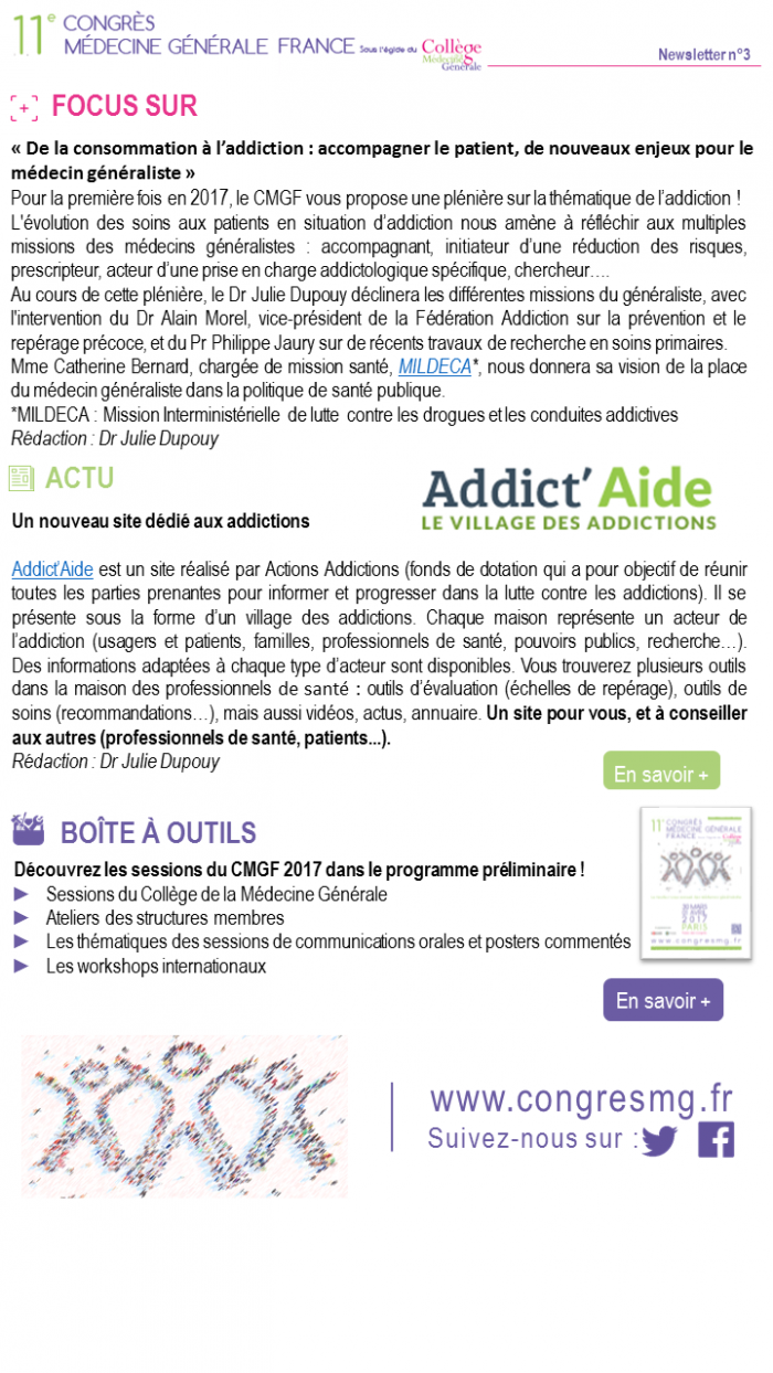 De la consommation à l'addiction - CMGF 2017